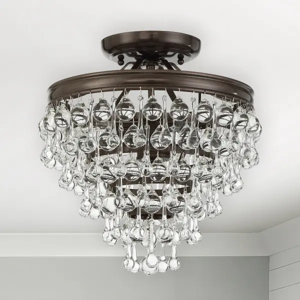 Calypso 13" Semi Flush Mount in Polished Chrome - Image 28