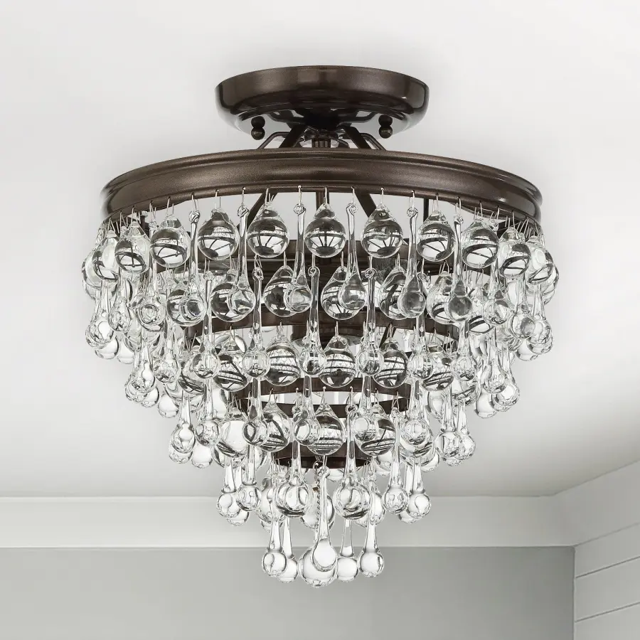 Calypso 13" Semi Flush Mount in Polished Chrome - Image 28