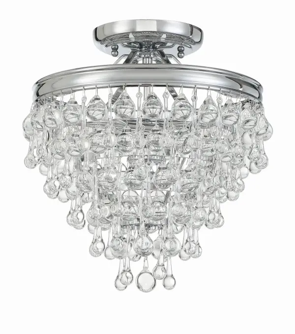 Calypso 13" Semi Flush Mount in Polished Chrome - Image 4