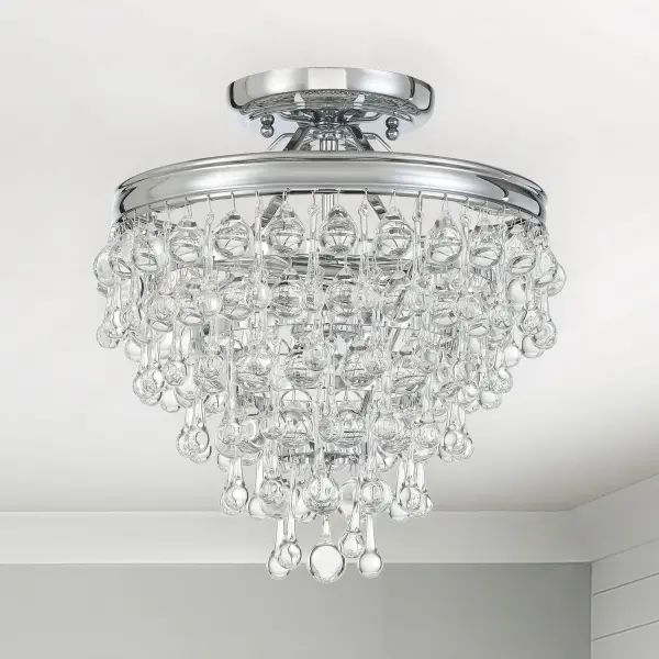 Calypso 13" Semi Flush Mount in Polished Chrome - Image 6