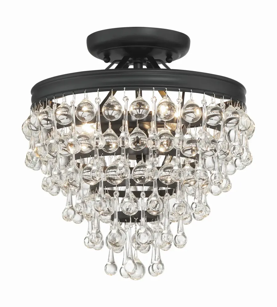 Calypso 13" Semi Flush Mount in Polished Chrome - Image 9