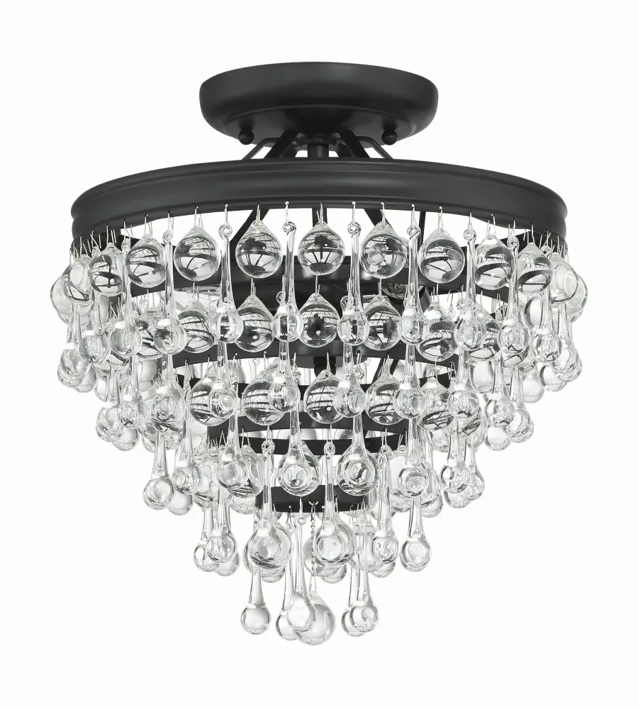 Calypso 13" Semi Flush Mount in Polished Chrome - Image 10