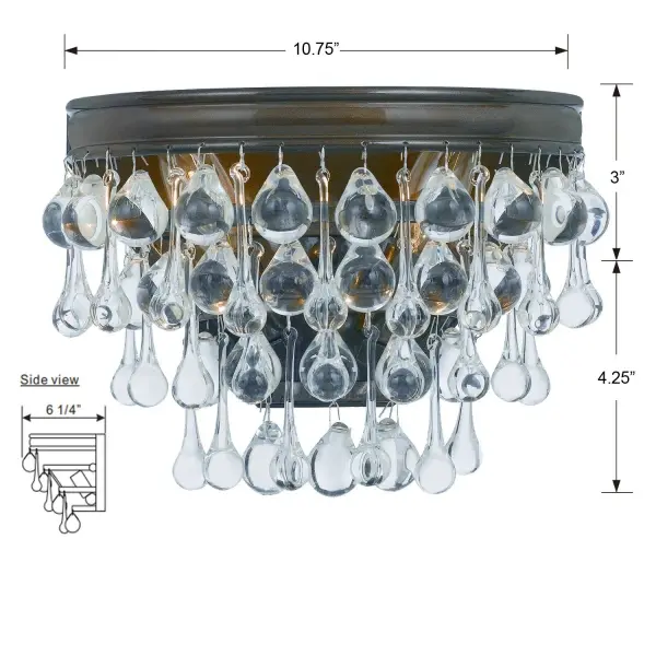 Calypso 10.75" Crystal Sconce - Image 17