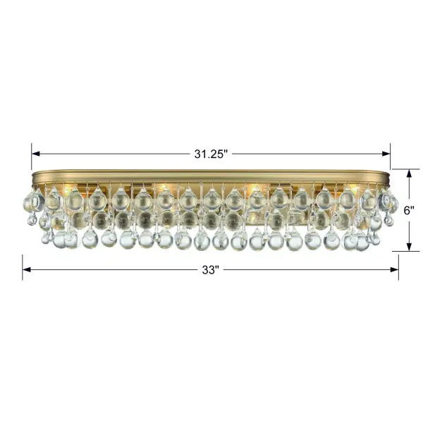 Calypso 33" Crystal Bathroom Vanity Light - Image 11