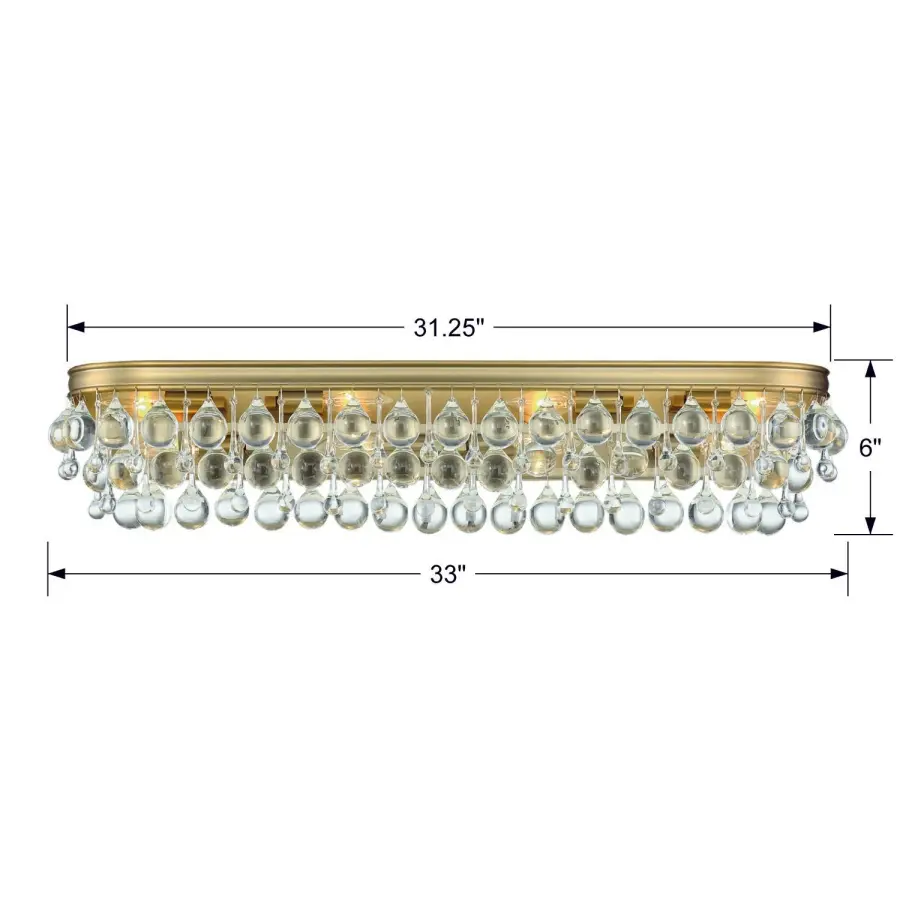 Calypso 33" Crystal Bathroom Vanity Light - Image 11