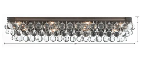 Calypso 33" Crystal Bathroom Vanity Light - Image 17