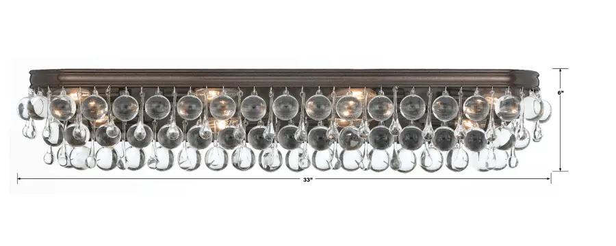 Calypso 33" Crystal Bathroom Vanity Light - Image 17