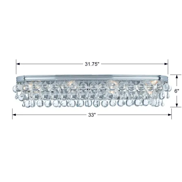 Calypso 33" Crystal Bathroom Vanity Light - Image 5