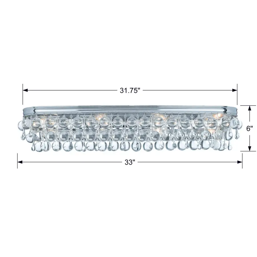Calypso 33" Crystal Bathroom Vanity Light - Image 5