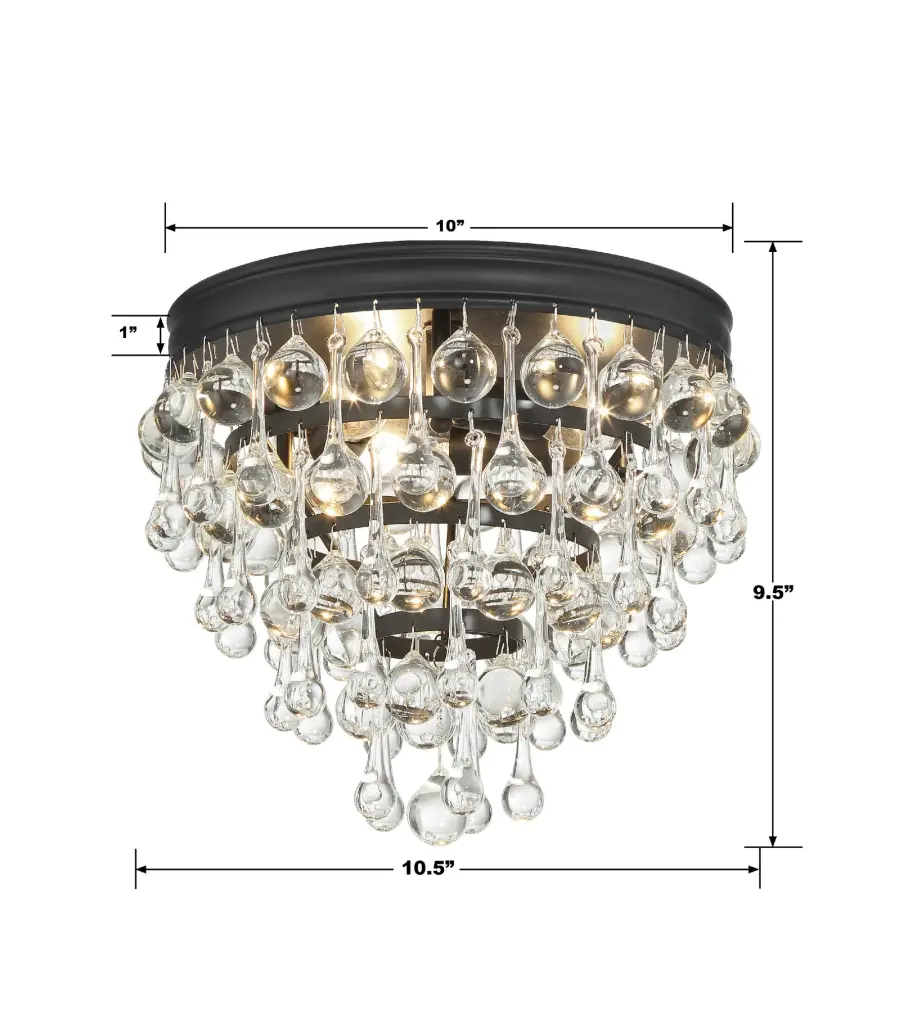 Calypso 10.5" Flush Mount in Polished Chrome - Image 11