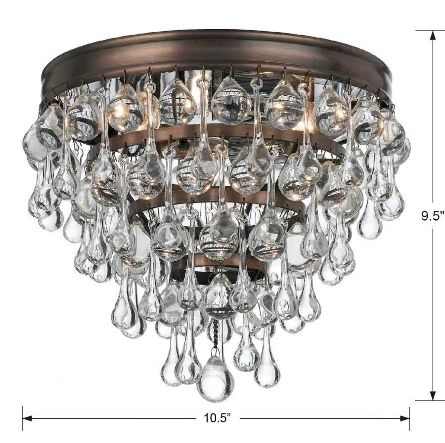 Calypso 10.5" Flush Mount in Polished Chrome - Image 25