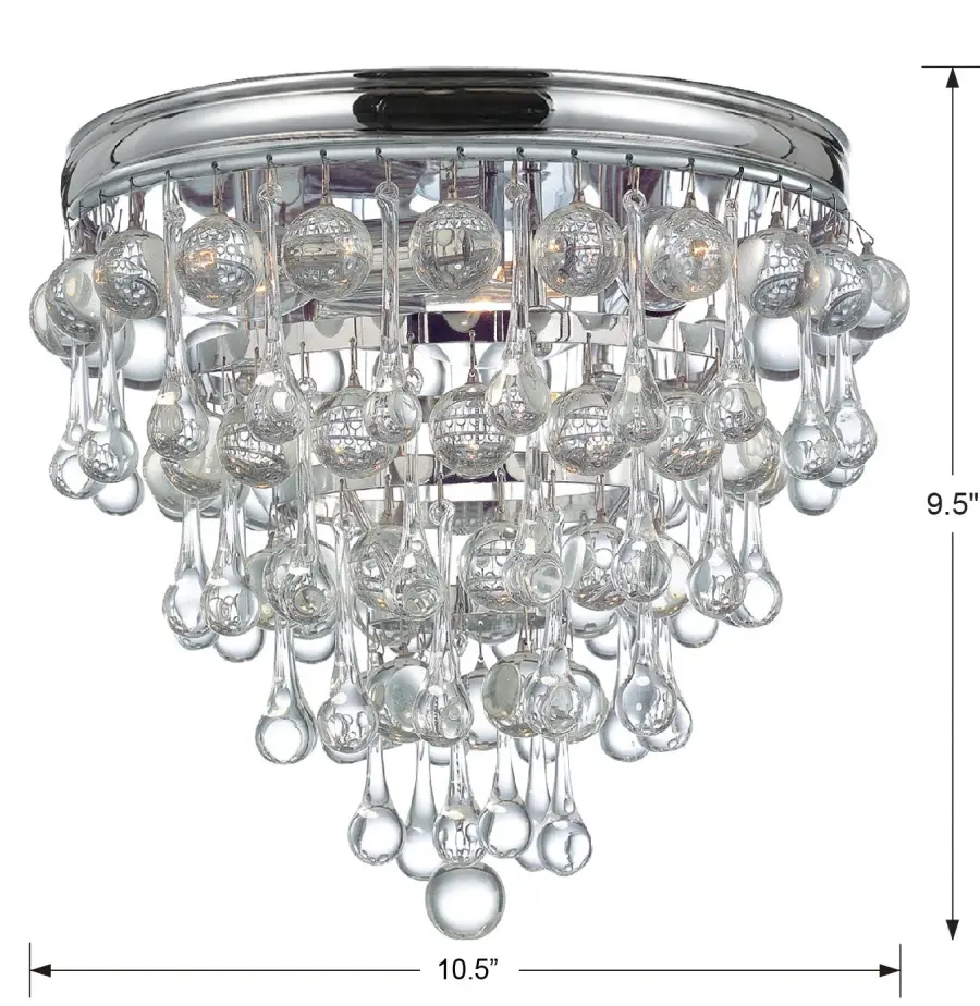 Calypso 10.5" Flush Mount in Polished Chrome - Image 5