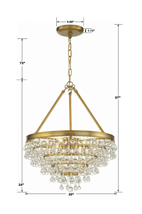 Calypso 20" Polished Chrome Chandelier - Image 12