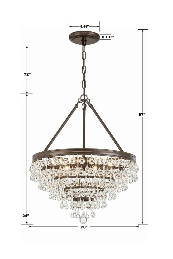 Calypso 20" Polished Chrome Chandelier - Image 18