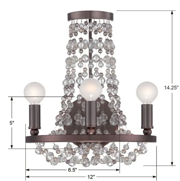 Elegant Crystal Beaded Sconce with Jeweled Design - Image 2