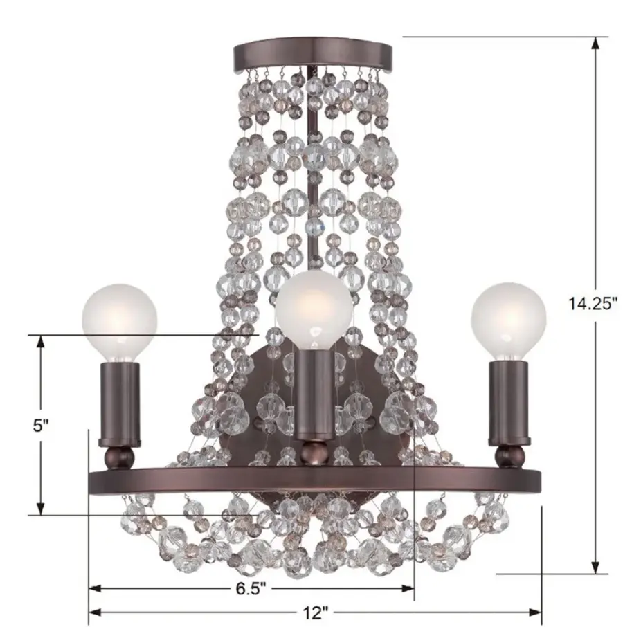 Elegant Crystal Beaded Sconce with Jeweled Design - Image 2