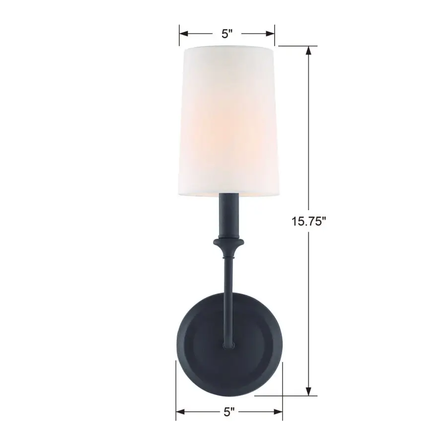 Sylvan 4.75" Wall Sconce in Black Forged - Image 14