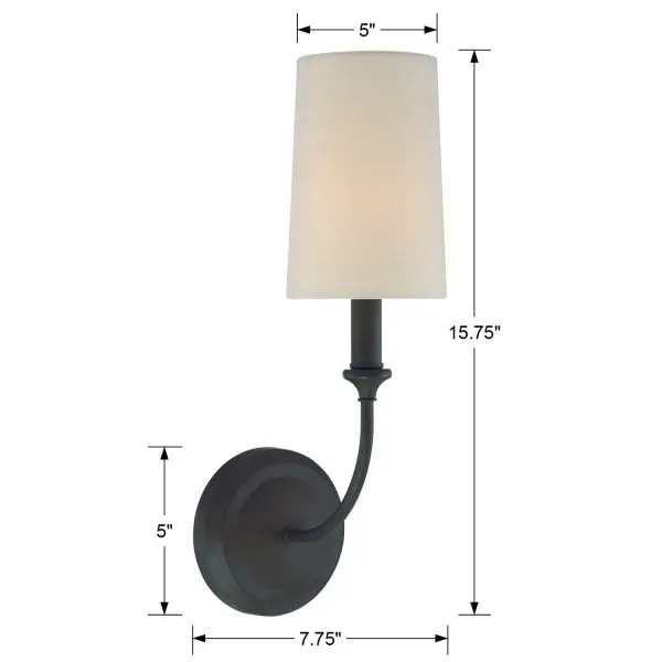 Sylvan 4.75" Wall Sconce in Black Forged - Image 20