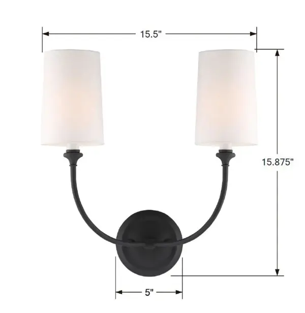 Sylvan 15.5" Black Forged Sconce - Image 12