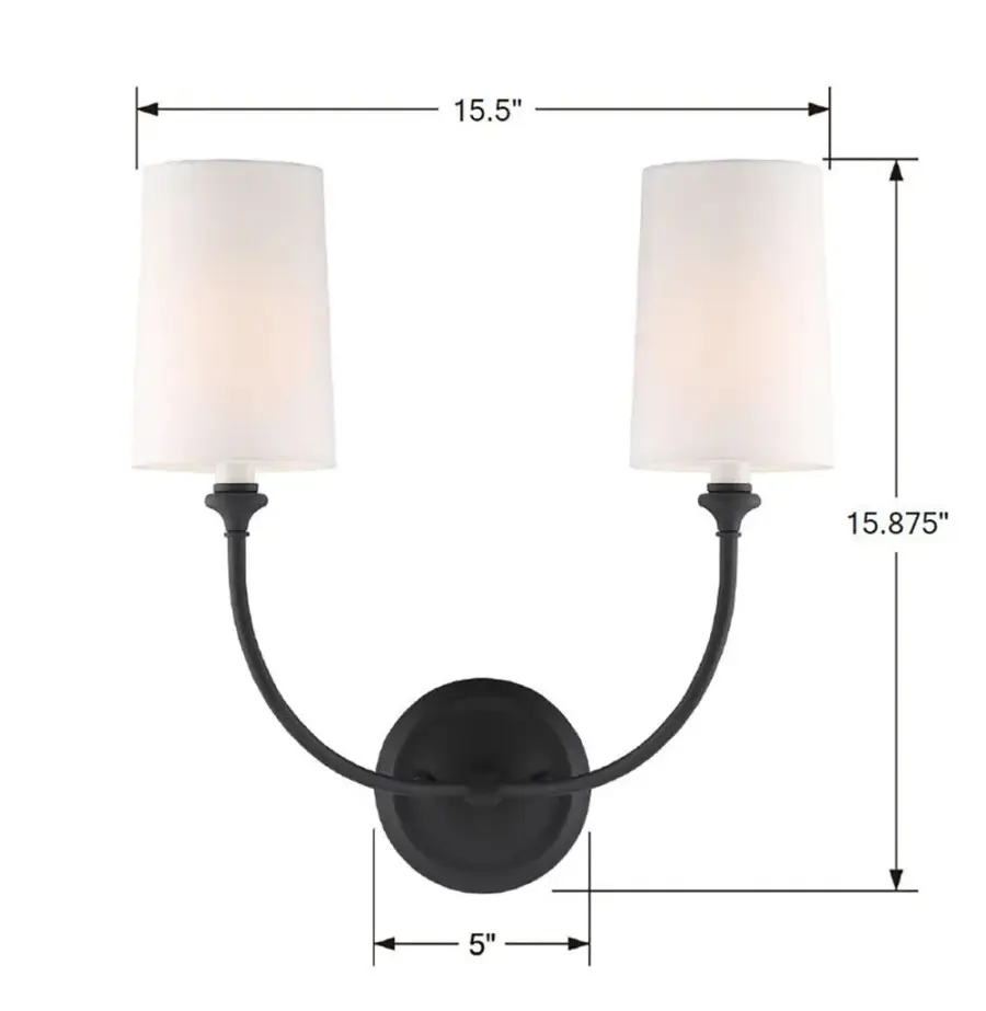 Sylvan 15.5" Black Forged Sconce - Image 12