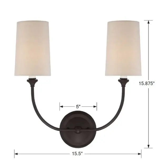 Sylvan 15.5" Black Forged Sconce - Image 19