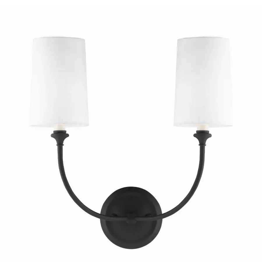 Sylvan 15.5" Black Forged Sconce - Image 8