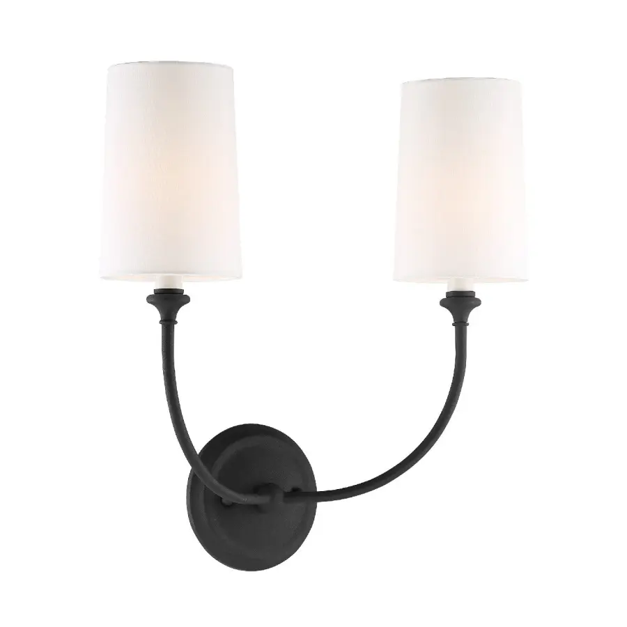 Sylvan 15.5" Black Forged Sconce - Image 9