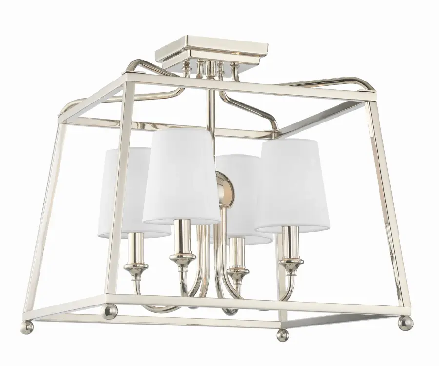 Sylvan 16" Semi Flush Mount in Black Forged - Image 2