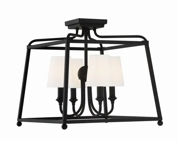 Sylvan 16" Semi Flush Mount in Black Forged - Image 8