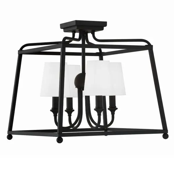 Sylvan 16" Semi Flush Mount in Black Forged - Image 9