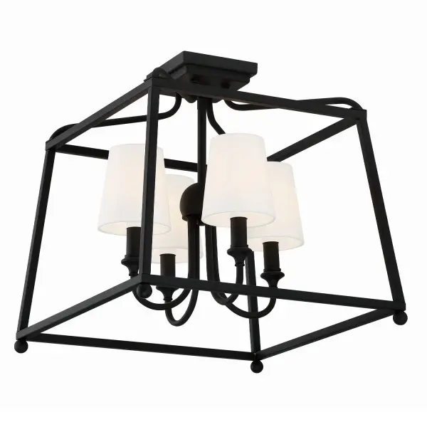 Sylvan 16" Semi Flush Mount in Black Forged - Image 10