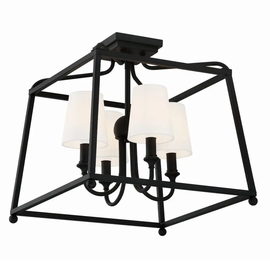 Sylvan 16" Semi Flush Mount in Black Forged - Image 10