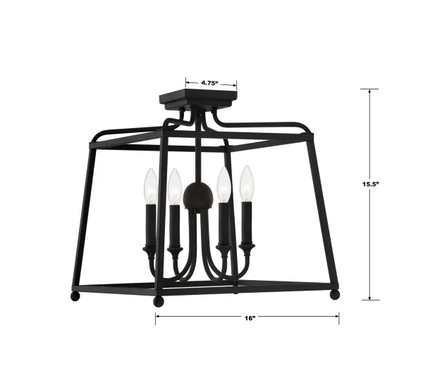 Sylvan 16" Semi Flush Mount - Image 10