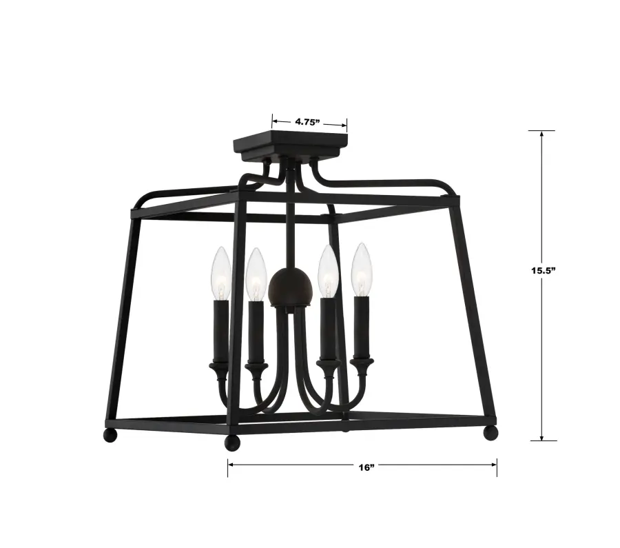 Sylvan 16" Semi Flush Mount - Image 10