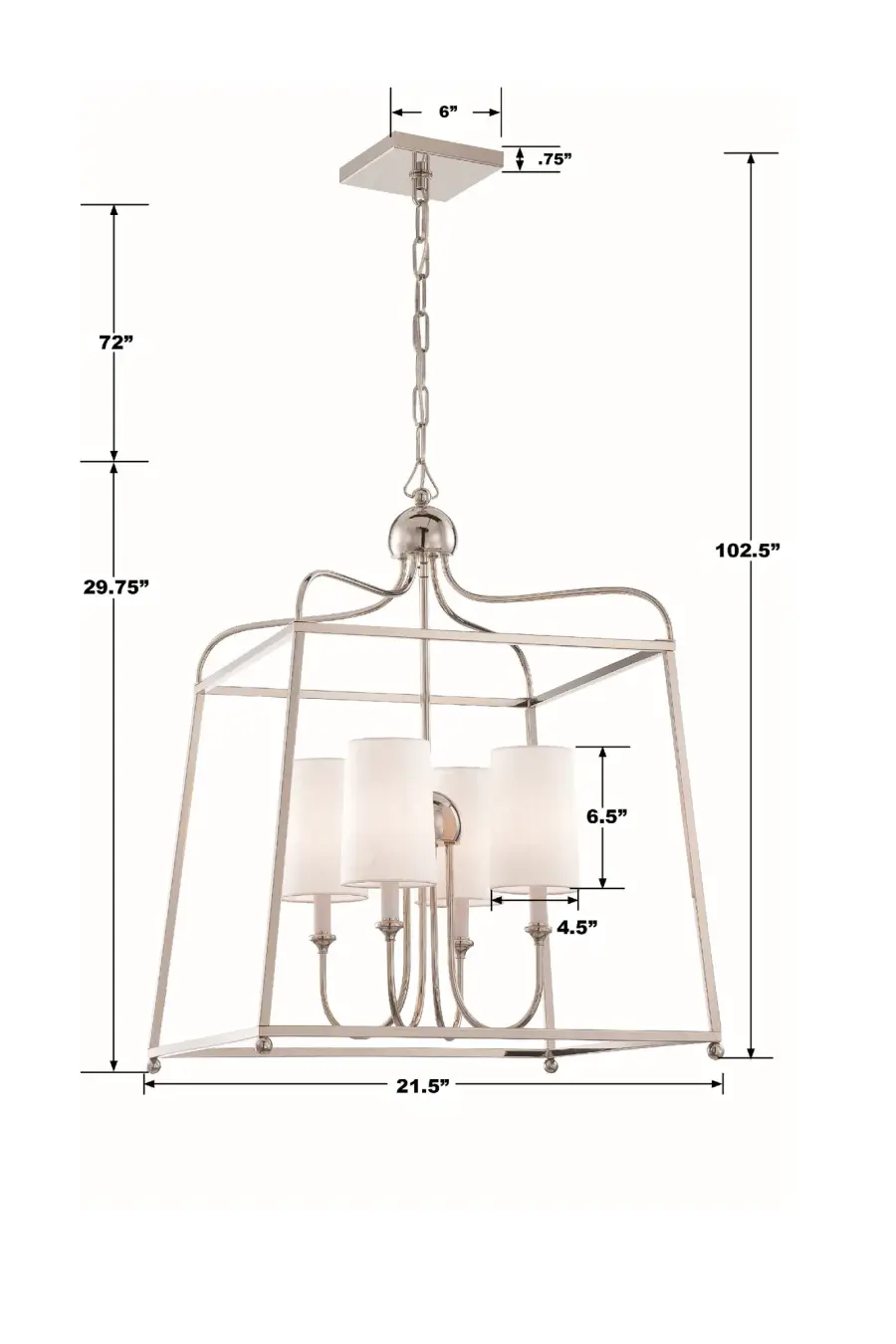 Sylvan 21.5" Chandelier in Black Forged - Image 8