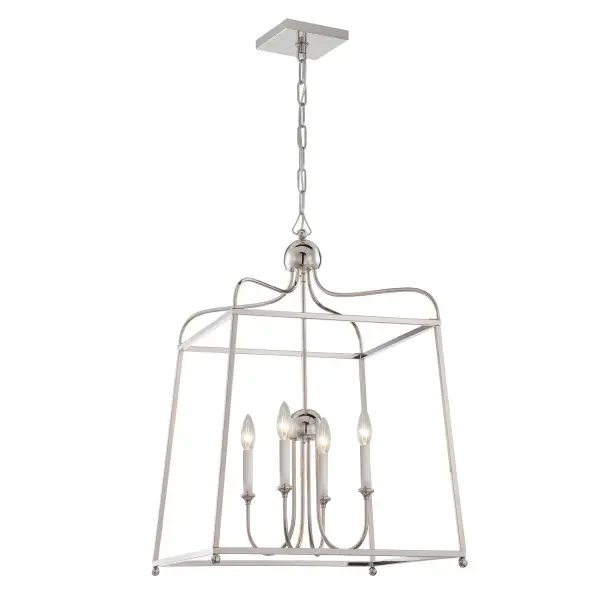 The Sylvan Chandelier by Libby Langdon combines classic elegance with modern sensibility. Its open-air metal frame creates visual lightness while sophisticated details add refined beauty to any space.