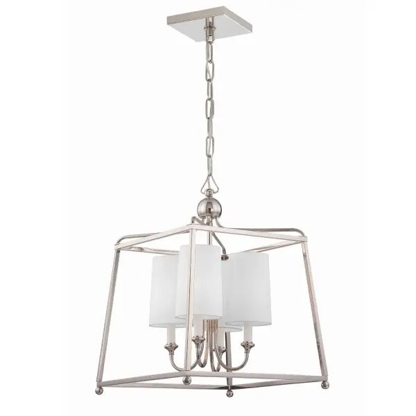 The Sylvan chandelier combines timeless elegance with modern sensibility through its open-air construction and delicate metalwork. At 16 inches, it's perfectly scaled for intimate spaces while making a sophisticated statement. - alternate view