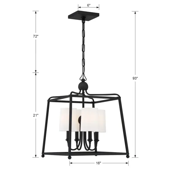 Sylvan 16" Black Forged Chandelier - Image 11