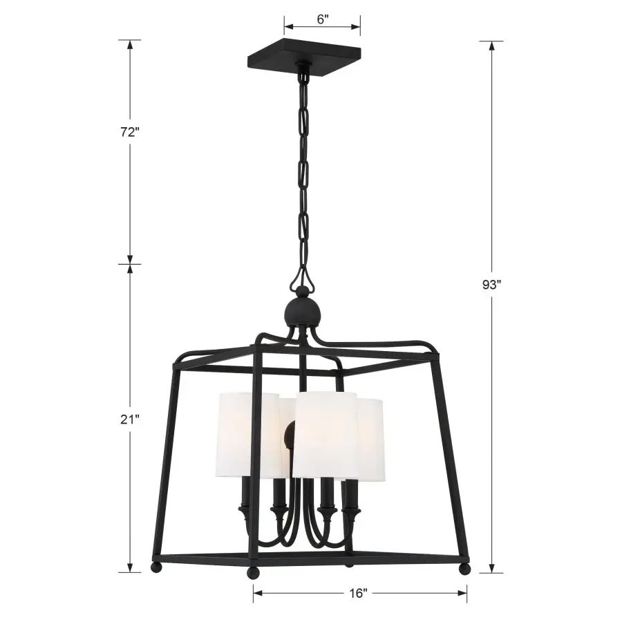 Sylvan 16" Black Forged Chandelier - Image 11