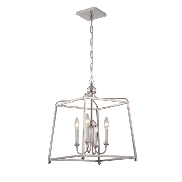 The Sylvan chandelier by Libby Langdon combines classic elegance with modern sensibility. Its open-air metal frame creates visual lightness while sophisticated details add refined beauty to any space. - alternate view