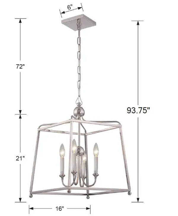Sylvan 16" Polished Nickel Chandelier - Image 5