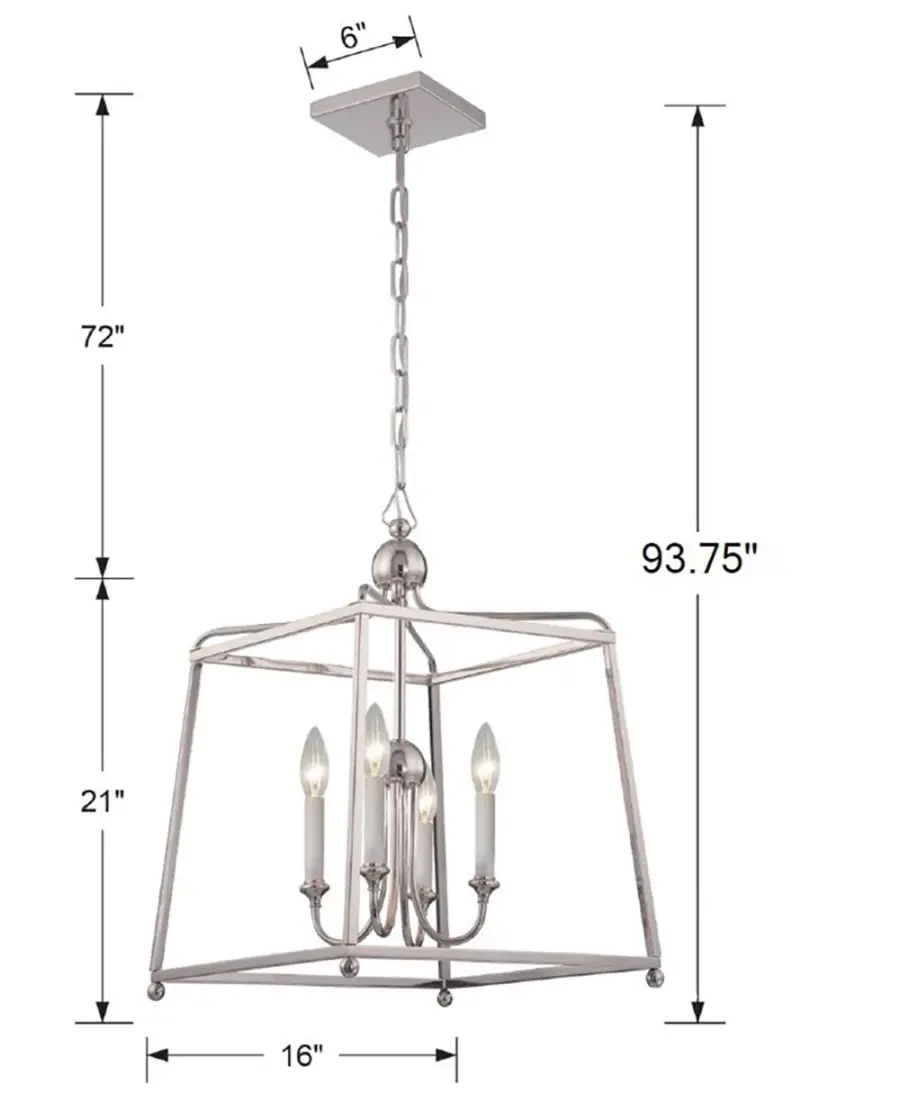 Sylvan 16" Polished Nickel Chandelier - Image 5