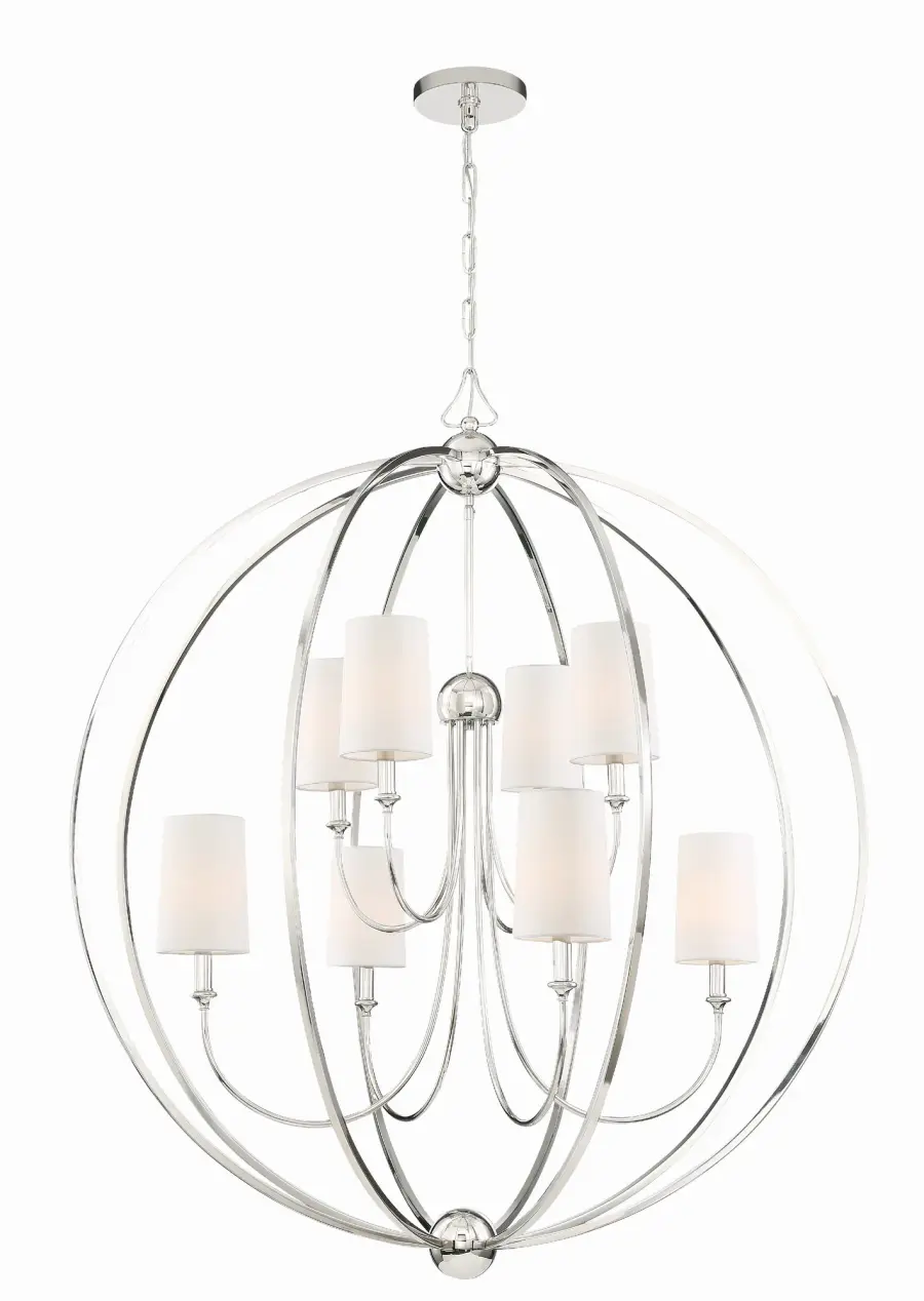 Sylvan 40" Chandelier in Polished Nickel - Image 1