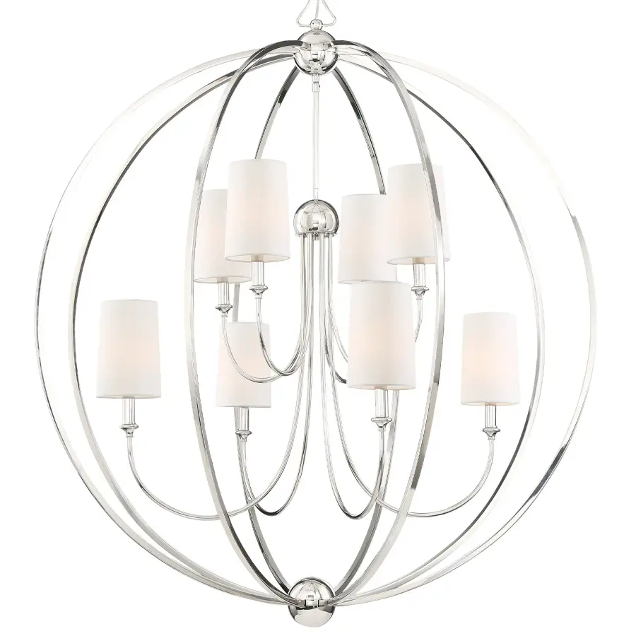 Sylvan 40" Chandelier in Polished Nickel - Image 3