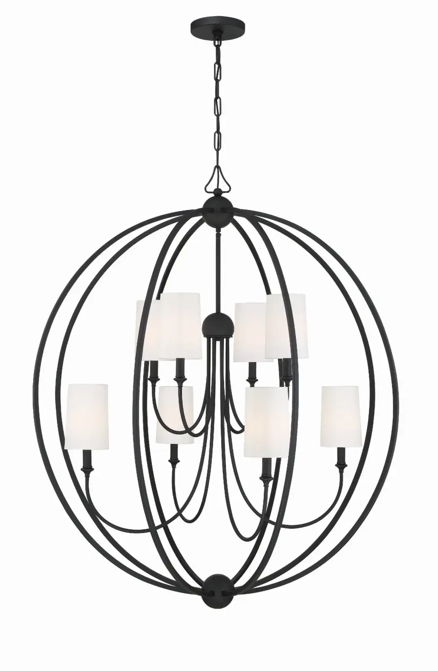 Sylvan 40" Chandelier in Polished Nickel - Image 9