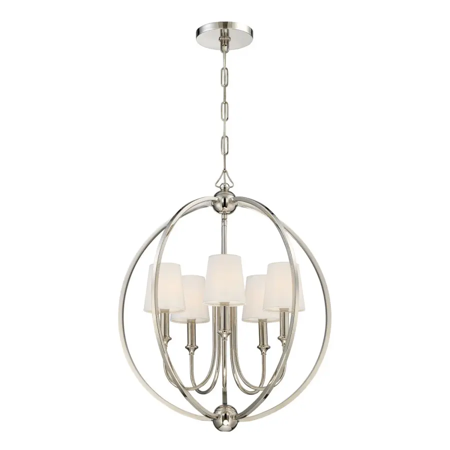 Sylvan 22.5" Chandelier in Polished Nickel - Image 1