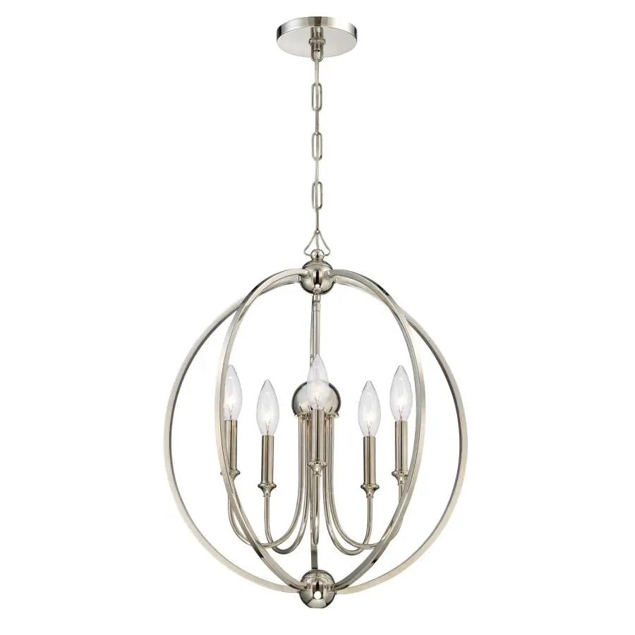Sylvan 22.5" Chandelier in Polished Nickel - Image 2