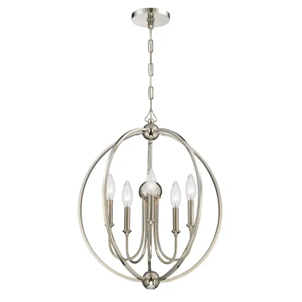 Sylvan 22.5" Chandelier in Polished Nickel - Image 3