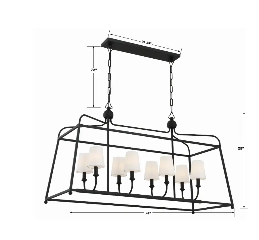 Sylvan 42" Linear Chandelier - Image 15