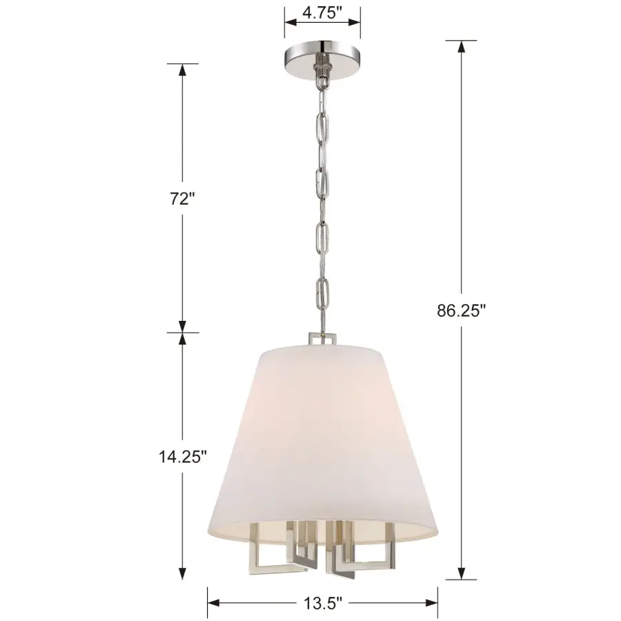 Westwood 13.5" Chandelier in Polished Nickel - Image 13